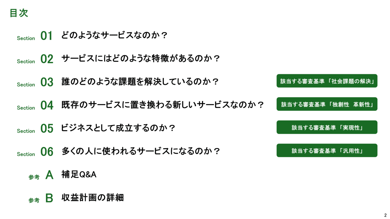 スタートアップピッチ資料