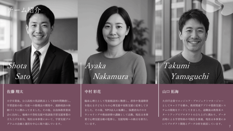 【パワーポイント】「メンバー」の無料テンプレート｜登録不要