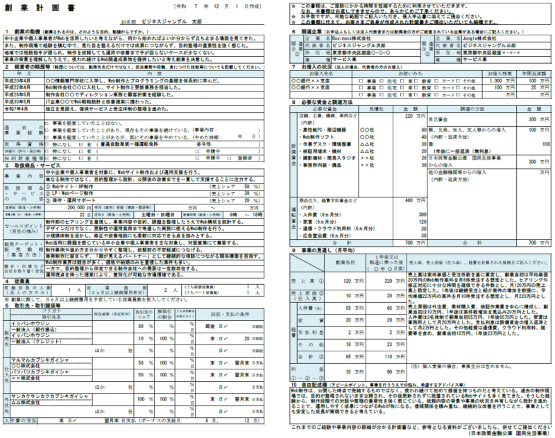 【記入例・テンプレート付き】Web制作会社の創業計画書を徹底解説