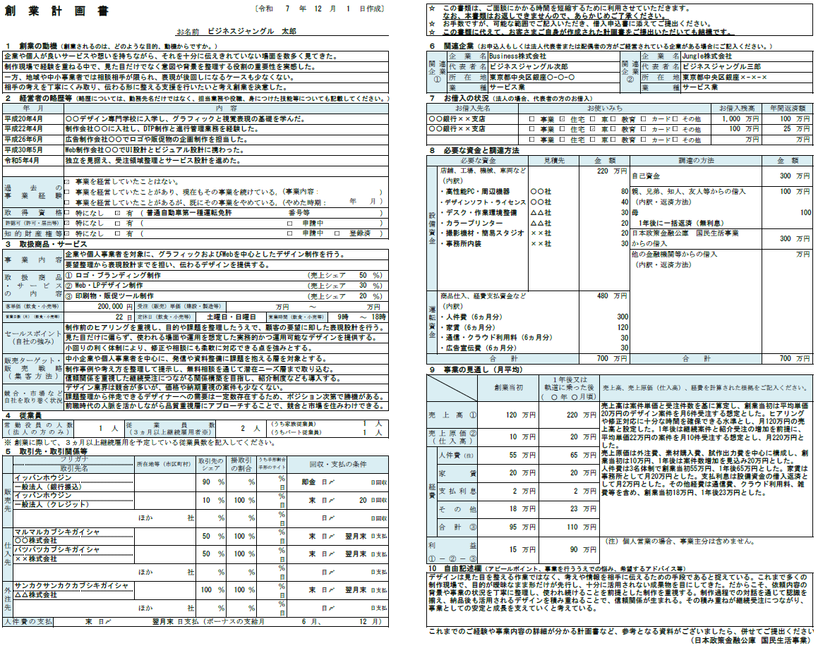 【記入例・テンプレート付き】デザイン業（デザイナー）の創業計画書を徹底解説