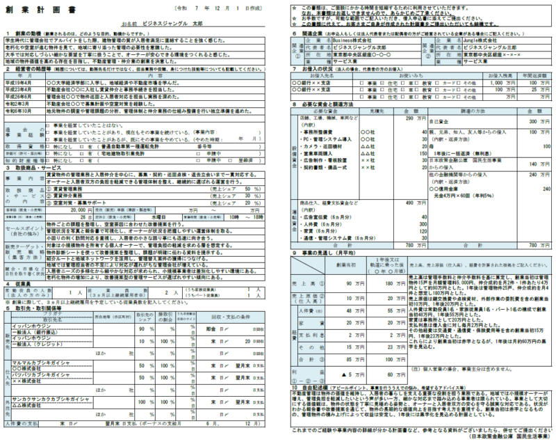 【記入例・テンプレート付き】不動産管理・仲介の創業計画書を徹底解説