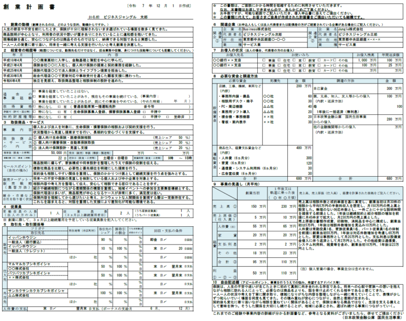【記入例・テンプレート付き】保険代理店の創業計画書を徹底解説