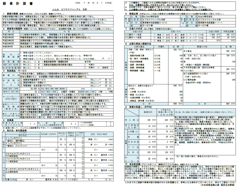 【記入例・テンプレート付き】学童保育の創業計画書を徹底解説