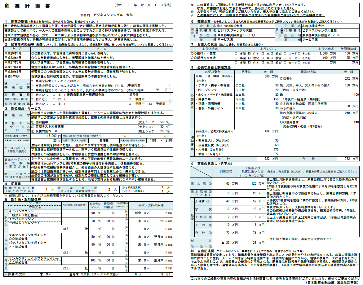 【記入例・テンプレート付き】学習塾の創業計画書を徹底解説