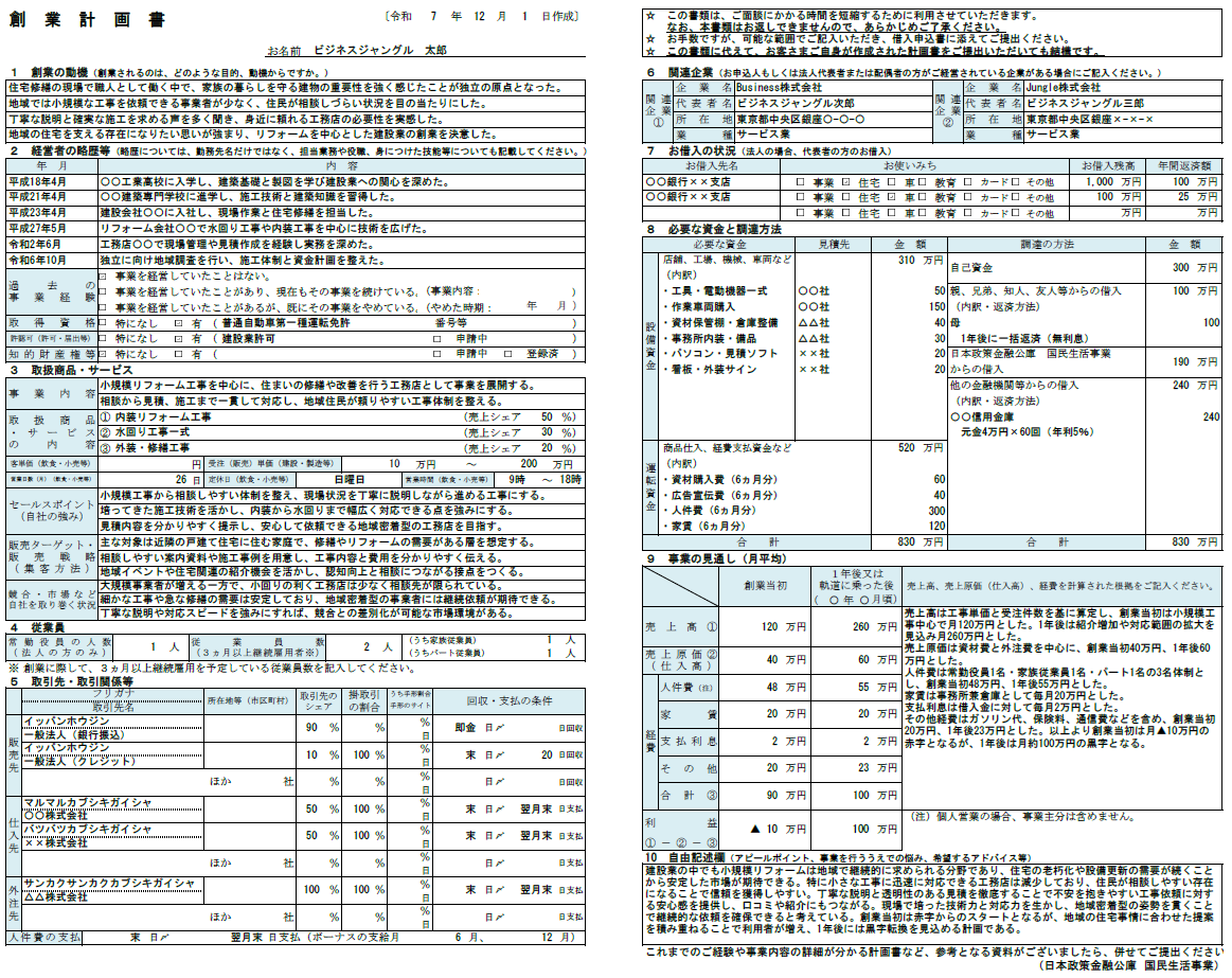 【記入例・テンプレート付き】建設業の創業計画書を徹底解説