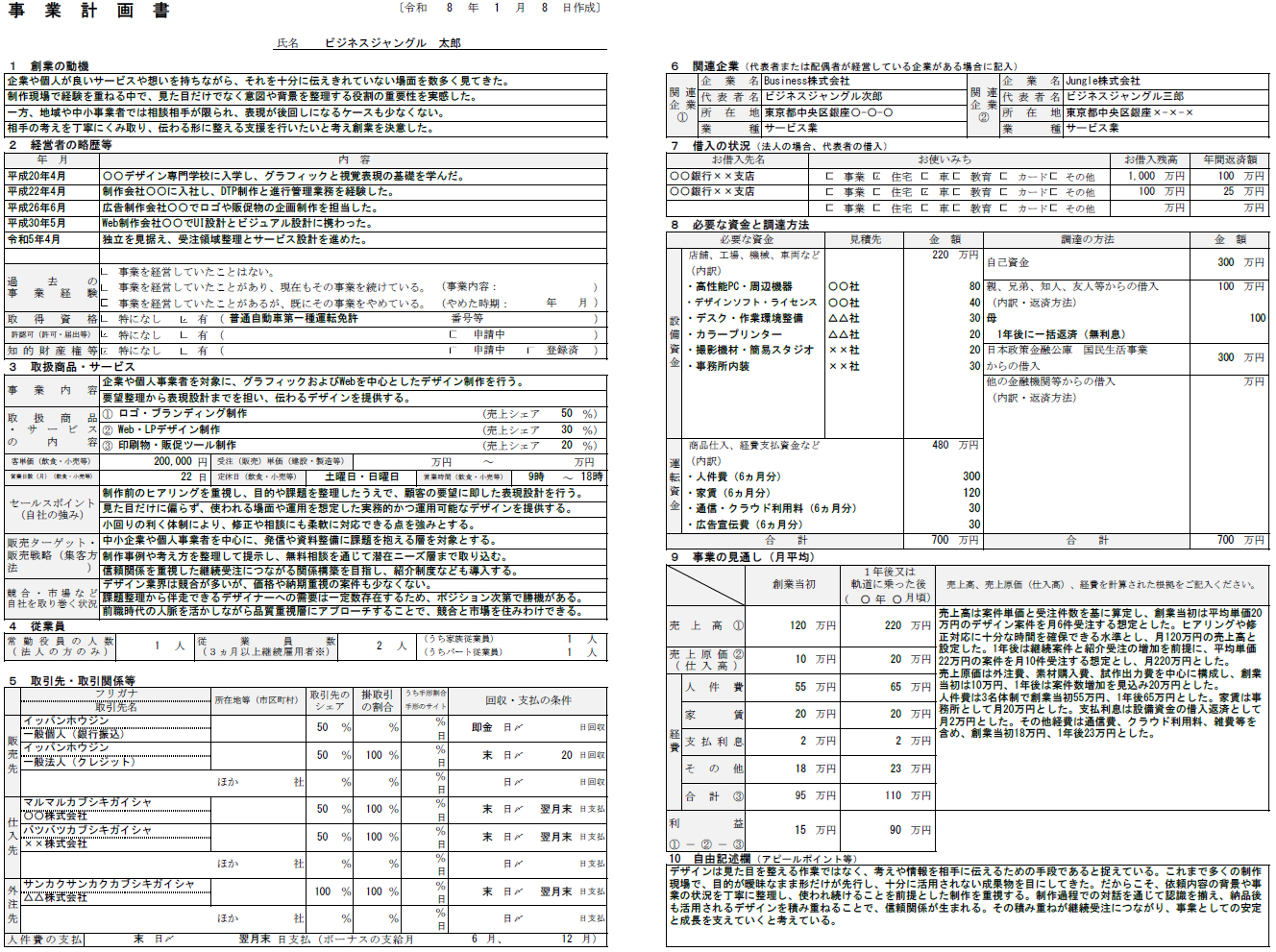【記入例・テンプレート付き】デザイナー・デザイン業の事業計画書を徹底解説