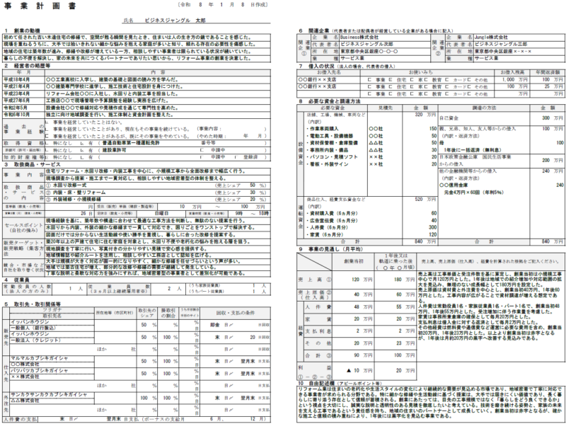 【記入例・テンプレート付き】リフォーム業の事業計画書を徹底解説