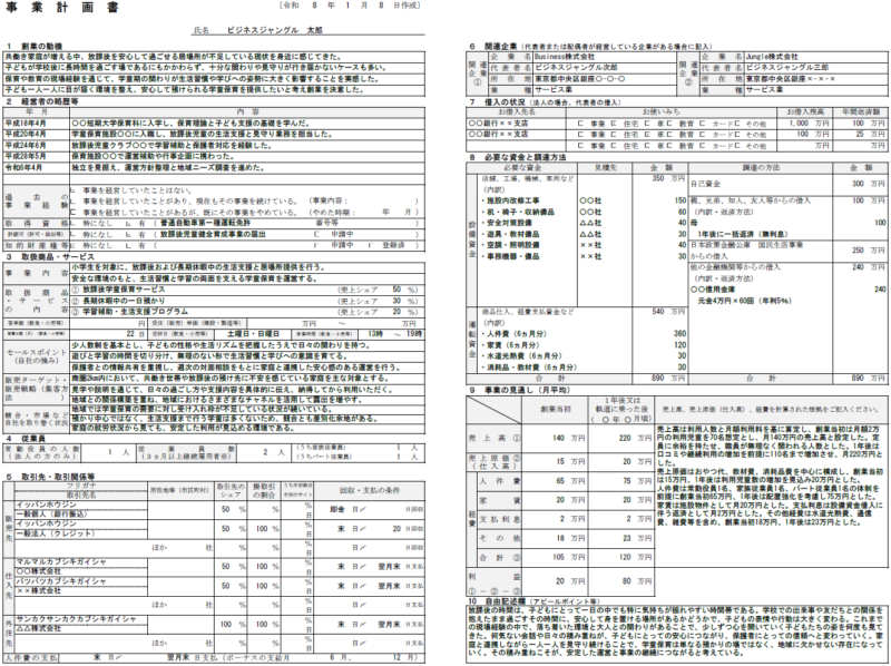 【記入例・テンプレート付き】学童保育の事業計画書を徹底解説