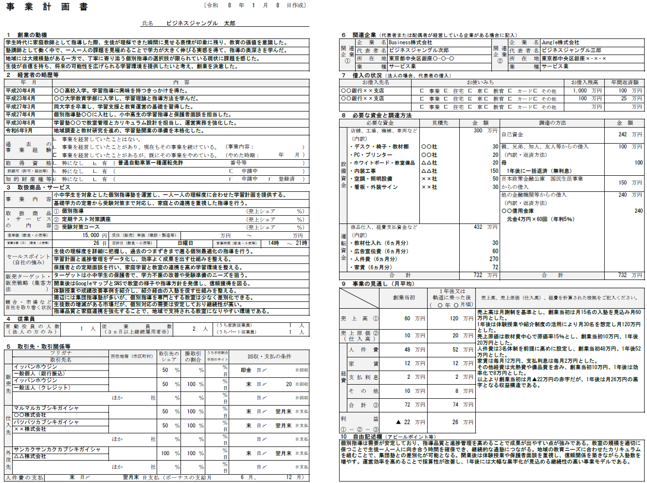 【記入例・テンプレート付き】学習塾の事業計画書を徹底解説