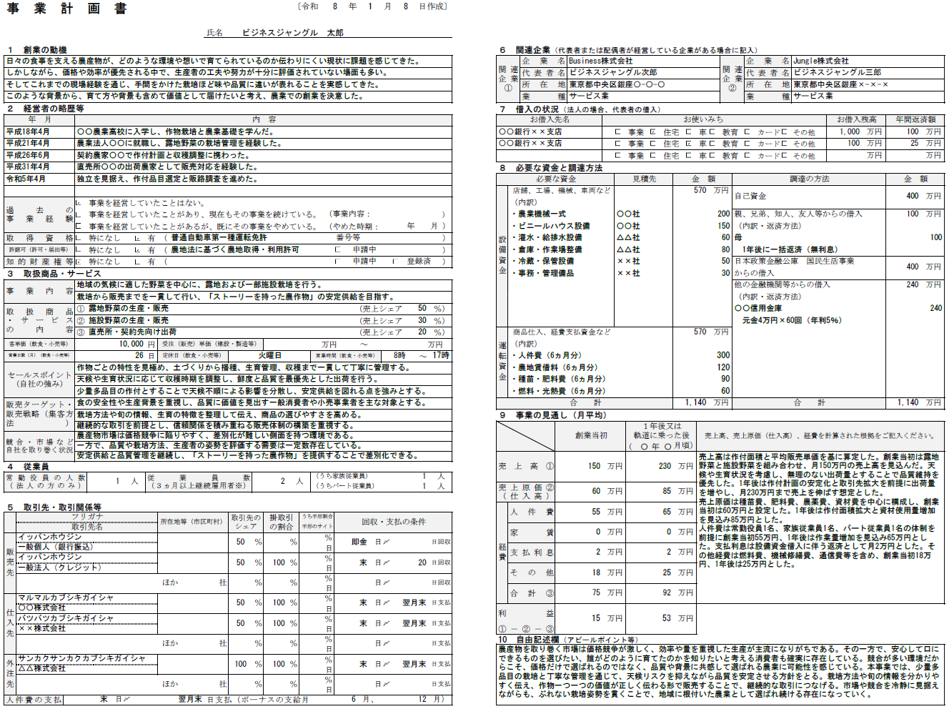 【記入例・テンプレート付き】農業の事業計画書を徹底解説