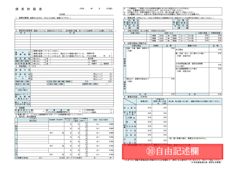 【完全ガイド】創業計画書の「自由記述欄」の書き方｜押さえるべき3つのポイント